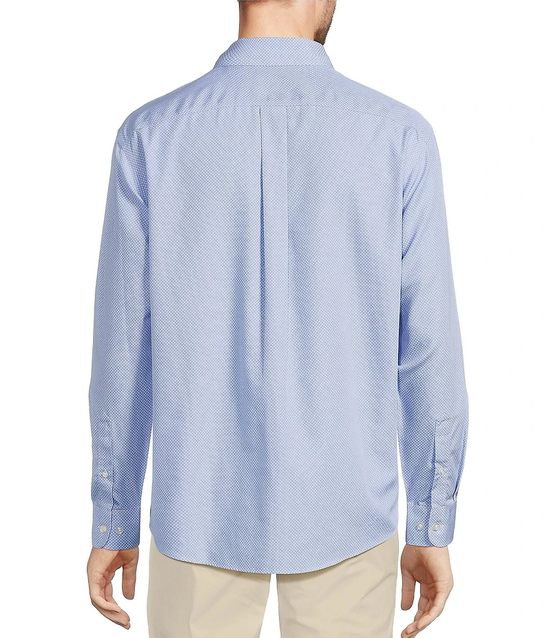 Gold Label Roundtree & Yorke Non-Iron Long Sleeve Bean Print Sport Shirt