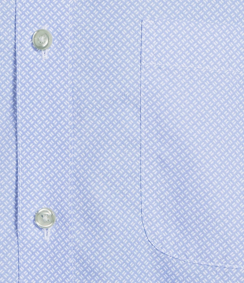 Gold Label Roundtree & Yorke Non-Iron Long Sleeve Bean Print Sport Shirt