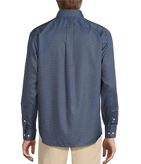 Gold Label Roundtree & Yorke Non-iron Long Sleeve Diamond Print Sport Shirt