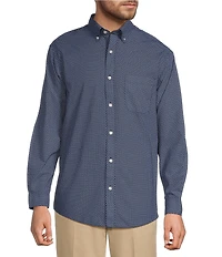 Gold Label Roundtree & Yorke Non-Iron Long Sleeve Flower Print Poplin Sport Shirt