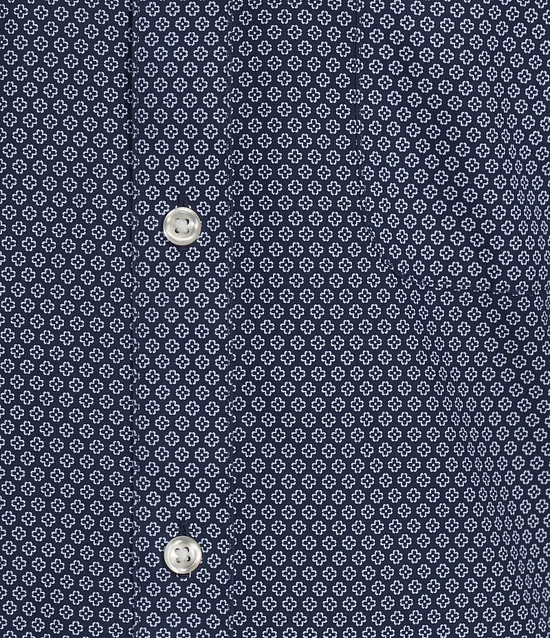 Gold Label Roundtree & Yorke Non-Iron Long Sleeve Flower Print Poplin Sport Shirt