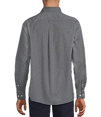 Gold Label Roundtree & Yorke Non-Iron Long Sleeve Geo Print Sport Shirt