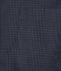 Gold Label Roundtree & Yorke Non-Iron Long Sleeve Glen Plaid Twill Sport Shirt