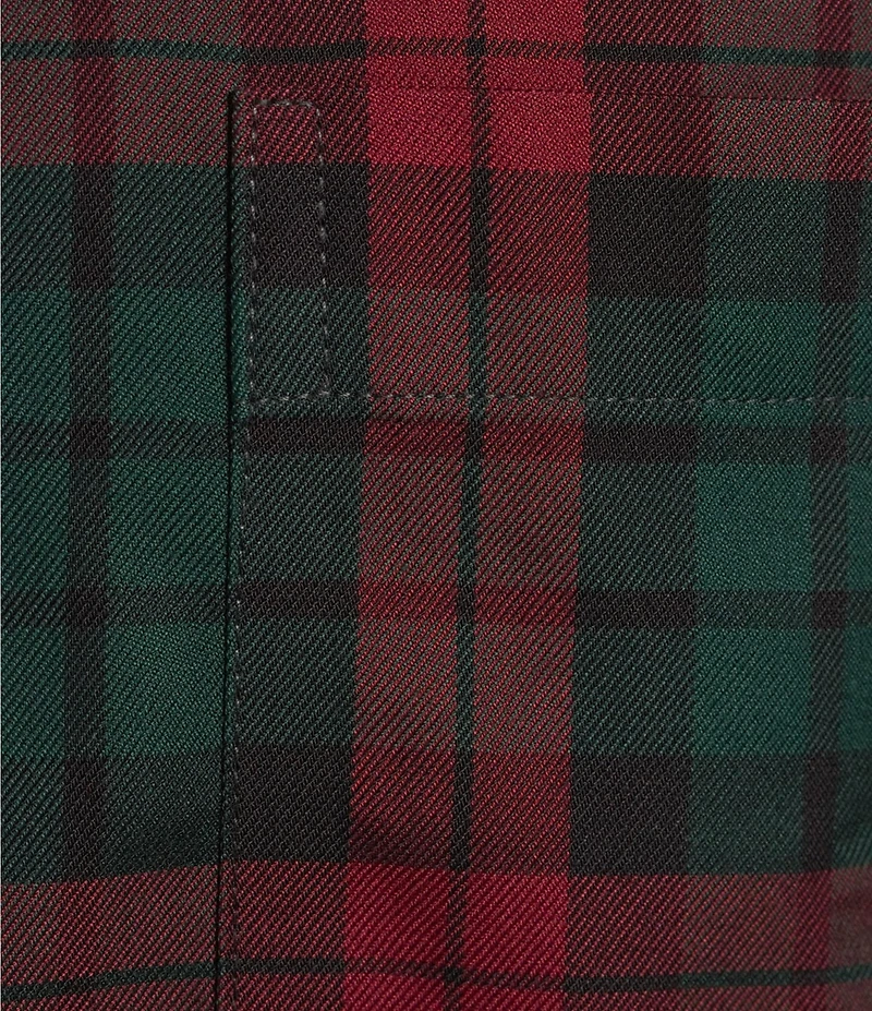 Gold Label Roundtree & Yorke Non-Iron Long Sleeve Plaid Jaspe Sport Shirt