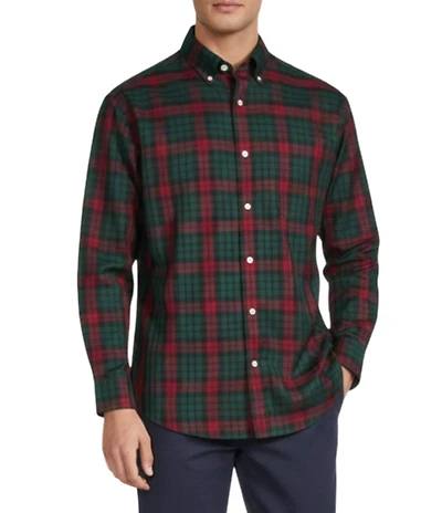 Gold Label Roundtree & Yorke Non-Iron Long Sleeve Large Plaid Jaspe Sport Shirt