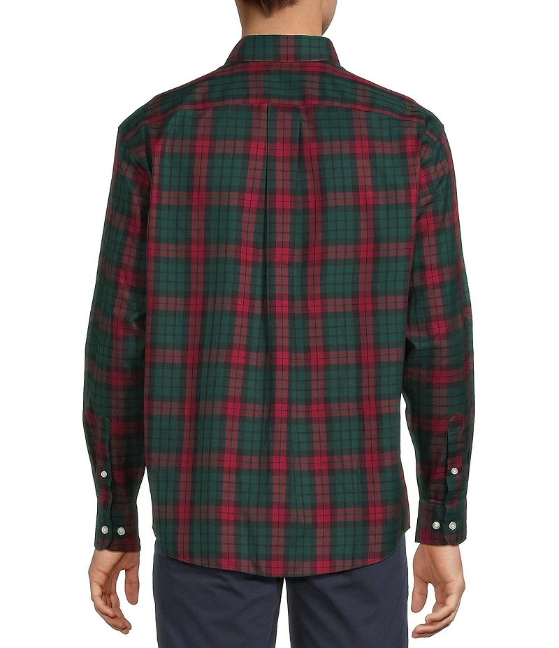Gold Label Roundtree & Yorke Non-Iron Long Sleeve Large Plaid Jaspe Sport Shirt