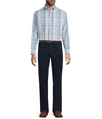 Gold Label Roundtree & Yorke Non-Iron Large Plaid Linen Sport Shirt