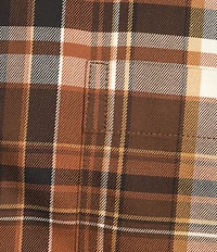 Gold Label Roundtree & Yorke Non-Iron Long Sleeve Plaid Twill Sport Shirt