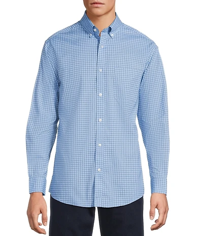 Gold Label Roundtree & Yorke Non-Iron Long Sleeve Medallion Print Sport Shirt