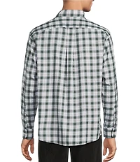 Gold Label Roundtree & Yorke Non-Iron Long Sleeve Medium Plaid Sport Shirt