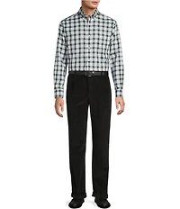 Gold Label Roundtree & Yorke Non-Iron Long Sleeve Medium Plaid Sport Shirt