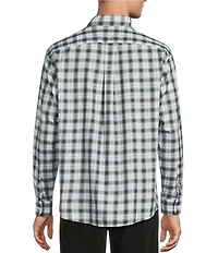 Gold Label Roundtree & Yorke Non-Iron Medium Plaid Long Sleeve Sport Shirt