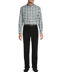 Gold Label Roundtree & Yorke Non-Iron Medium Plaid Long Sleeve Sport Shirt