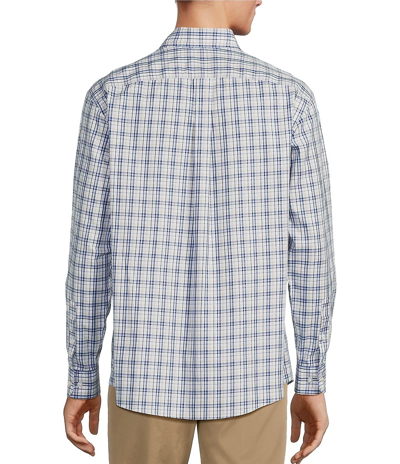Gold Label Roundtree & Yorke Non-Iron Long Sleeve Medium Plaid Sport Shirt
