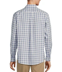 Gold Label Roundtree & Yorke Non-Iron Long Sleeve Medium Plaid Sport Shirt