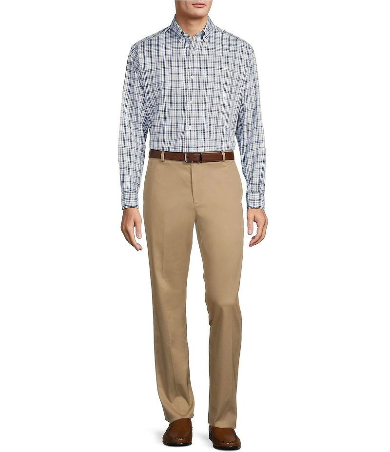 Gold Label Roundtree & Yorke Non-Iron Long Sleeve Medium Plaid Sport Shirt