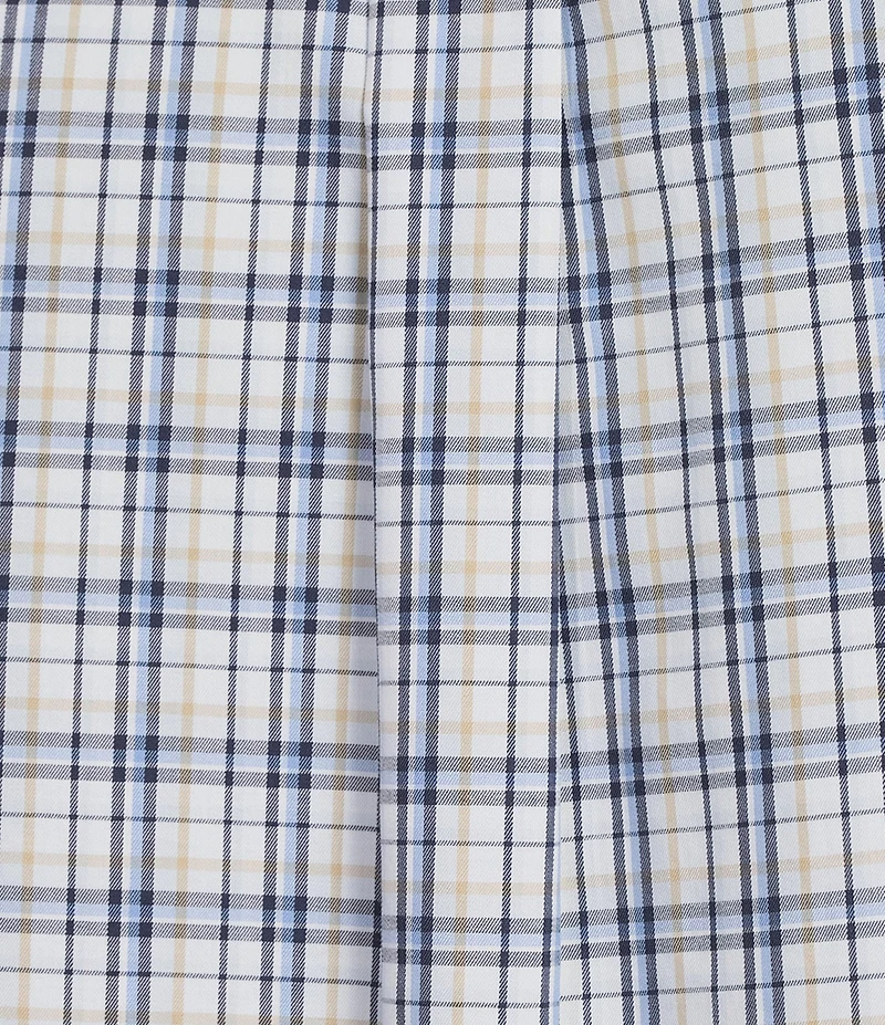 Gold Label Roundtree & Yorke Non-Iron Long Sleeve Medium Plaid Sport Shirt