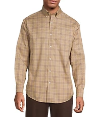 Gold Label Roundtree & Yorke Non-Iron Long Sleeve Plaid Twill Sport Shirt