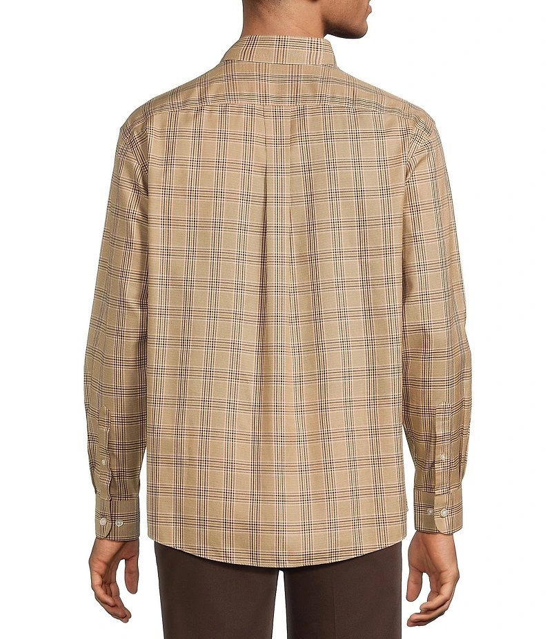 Gold Label Roundtree & Yorke Non-Iron Long Sleeve Plaid Twill Sport Shirt