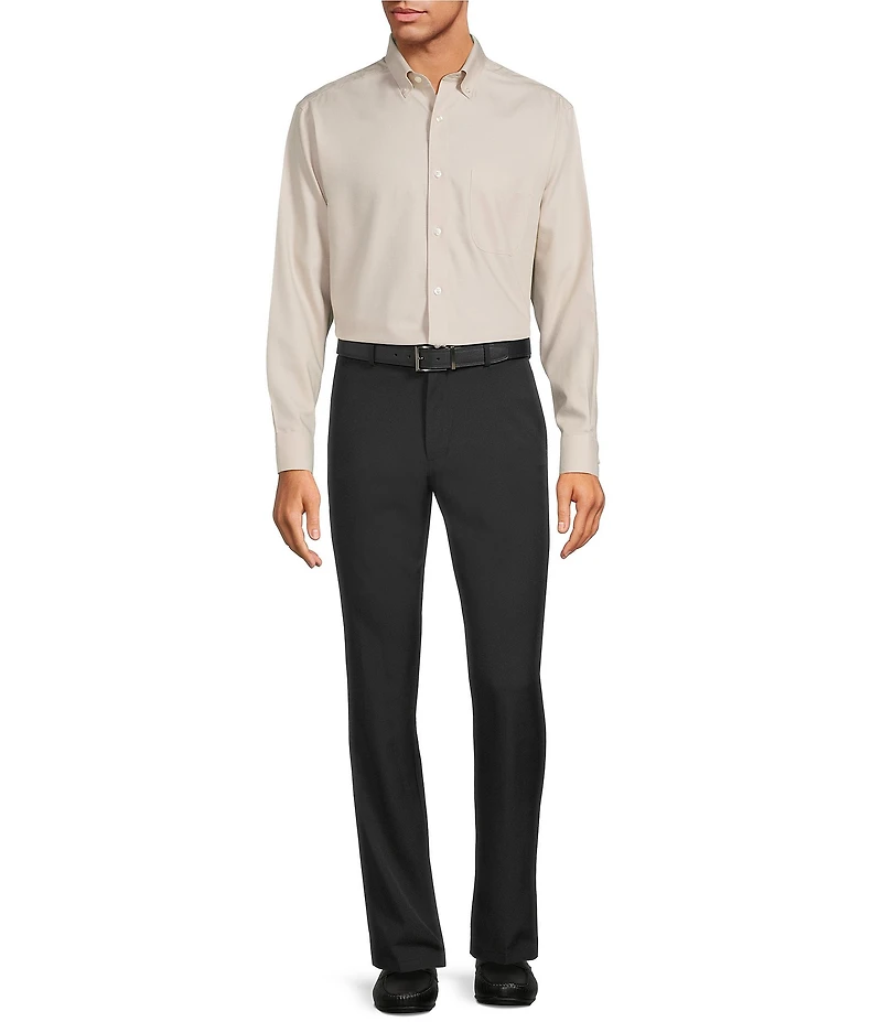 Gold Label Roundtree & Yorke Non-Iron Long Sleeve Micro Houndstooth Dobby Sport Shirt
