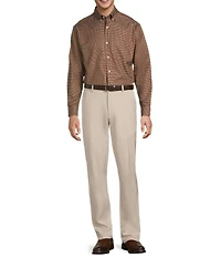 Gold Label Roundtree & Yorke Non-Iron Long Sleeve Mini Check Twill Sport Shirt