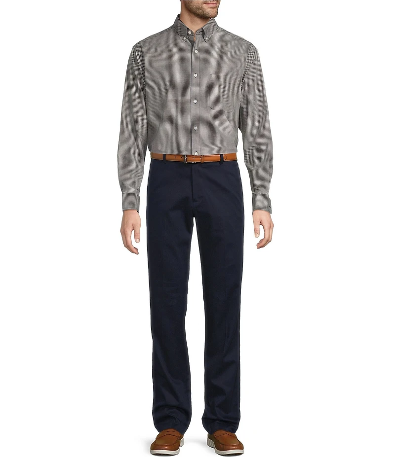 Gold Label Roundtree & Yorke Non-Iron Long Sleeve Mini Plaid Sport Shirt