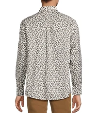 Gold Label Roundtree & Yorke Non-Iron Long Sleeve Paisley Print Twill Sport Shirt