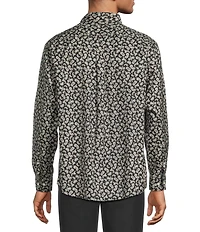 Gold Label Roundtree & Yorke Non-Iron Long Sleeve Paisley Print Twill Sport Shirt