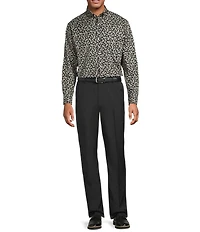 Gold Label Roundtree & Yorke Non-Iron Long Sleeve Paisley Print Twill Sport Shirt