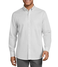 Gold Label Roundtree & Yorke Non-Iron Long Sleeve Penguin Print Jaspe Sport Shirt