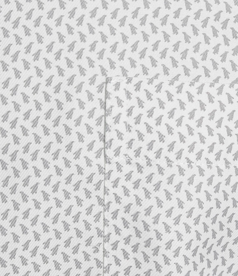 Gold Label Roundtree & Yorke Non-Iron Long Sleeve Penguin Print Jaspe Sport Shirt