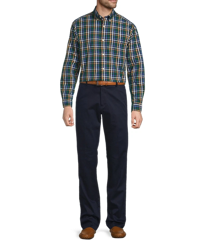 Gold Label Roundtree & Yorke Non-Iron Long Sleeve Pop Check Sport Shirt