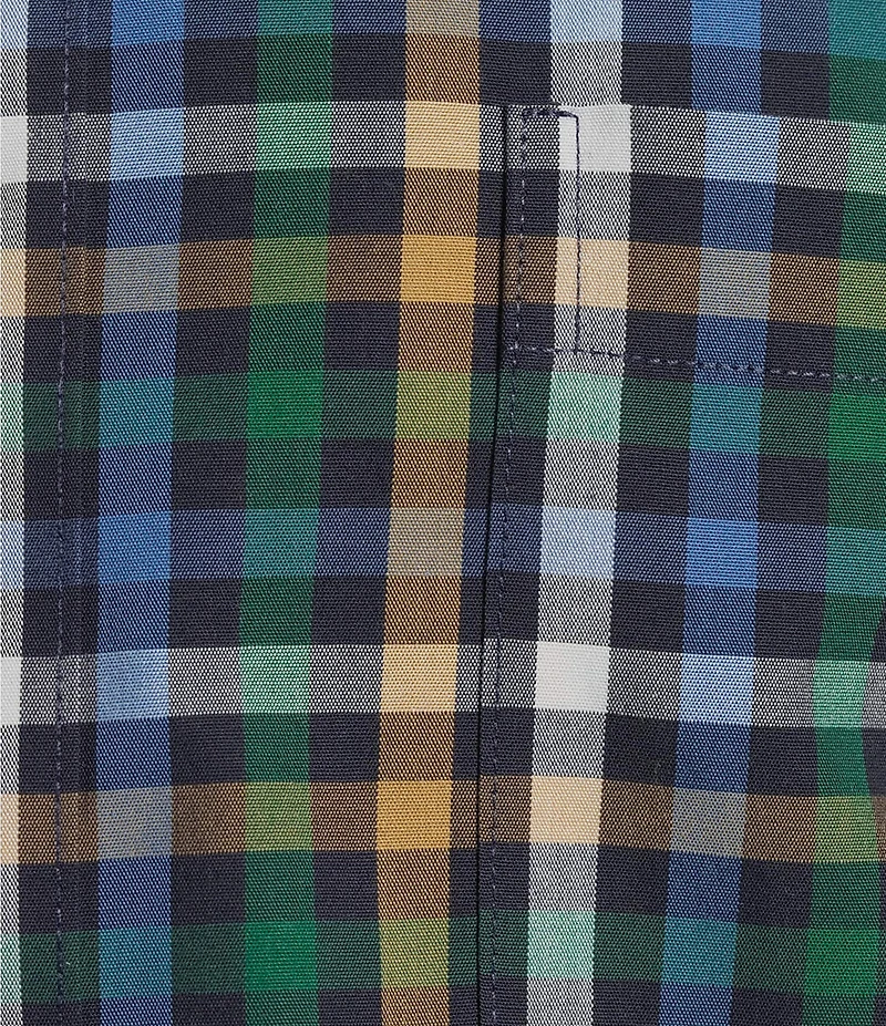 Gold Label Roundtree & Yorke Non-Iron Long Sleeve Pop Check Sport Shirt