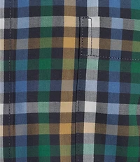Gold Label Roundtree & Yorke Non-Iron Long Sleeve Pop Check Sport Shirt