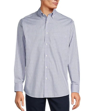 Gold Label Roundtree & Yorke Non-Iron Long Sleeve Small Check Sport Shirt