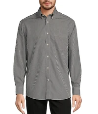 Gold Label Roundtree & Yorke Non-Iron Long Sleeve Small Checked Print Sport Shirt