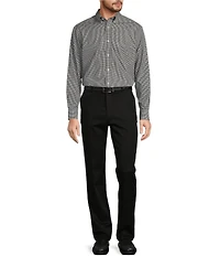 Gold Label Roundtree & Yorke Non-Iron Long Sleeve Small Checked Print Sport Shirt