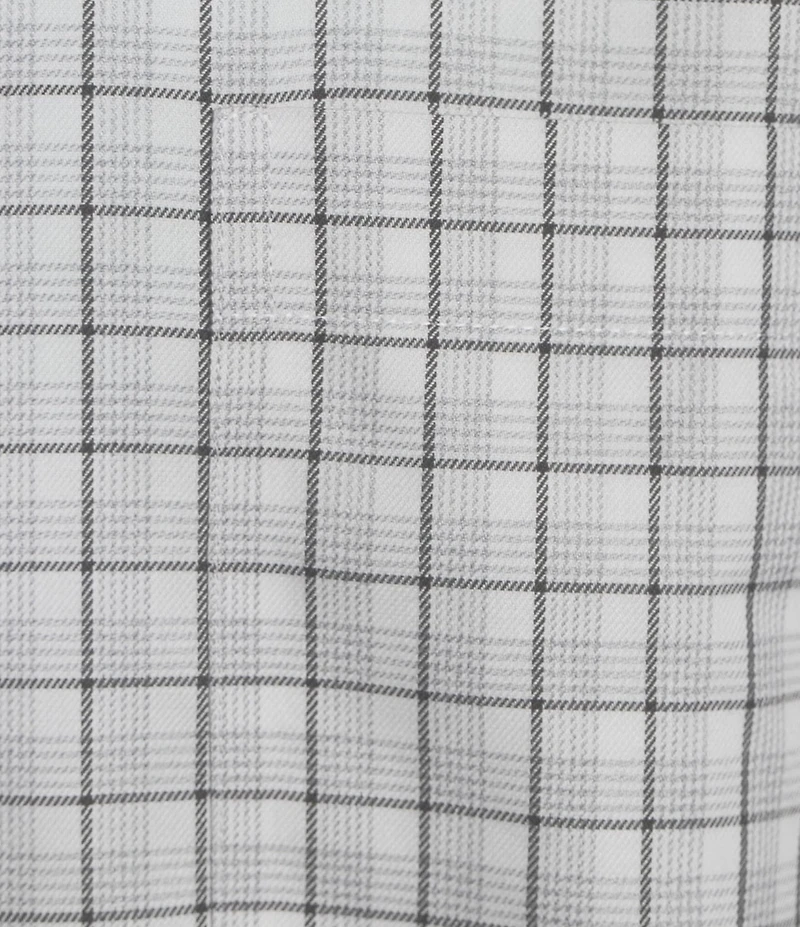 Gold Label Roundtree & Yorke Non-Iron Long Sleeve Small Plaid Jaspe Sport Shirt