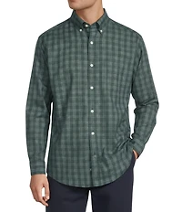 Gold Label Roundtree & Yorke Non-Iron Long Sleeve Small Plaid Jaspe Sport Shirt