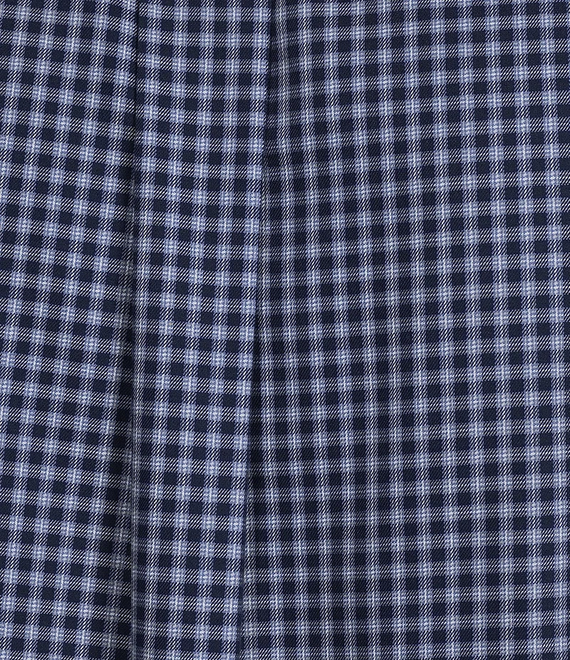 Gold Label Roundtree & Yorke Non-Iron Long Sleeve Small Plaid Twill Sport Shirt
