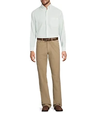 Gold Label Roundtree & Yorke Non-Iron Small Stripe Print Linen Sport Shirt