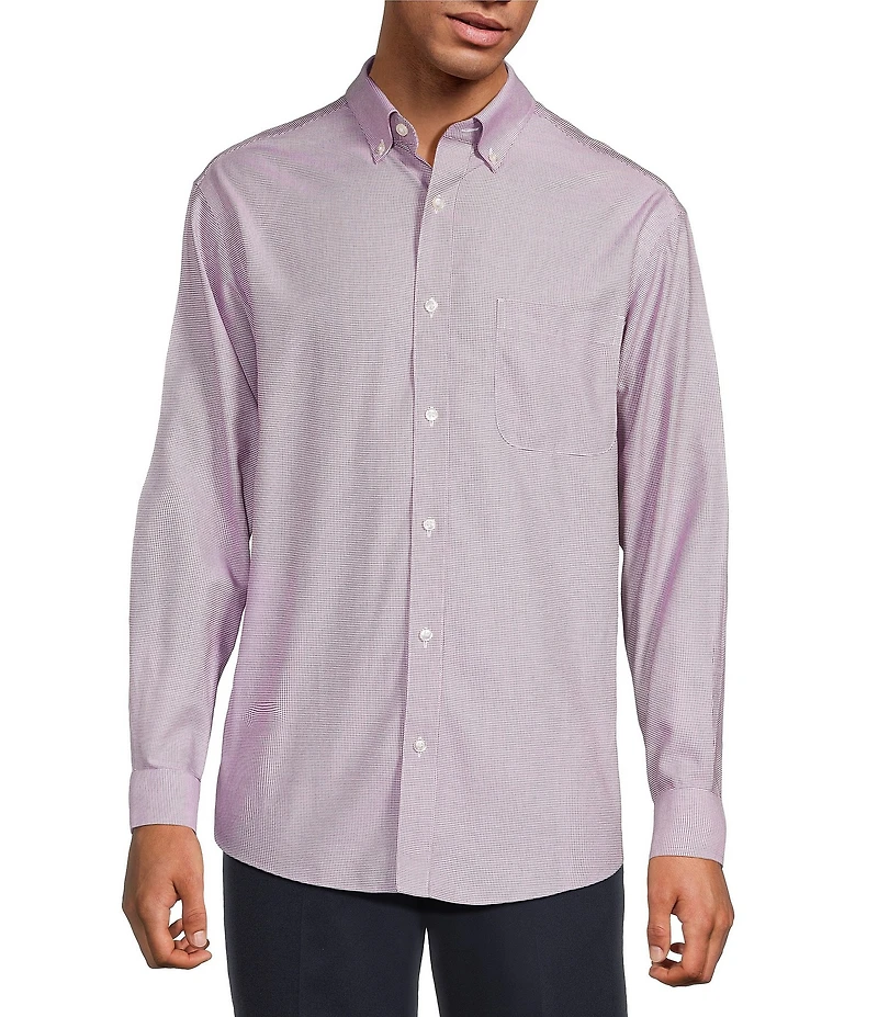 Gold Label Roundtree & Yorke Non-Iron Long Sleeve Solid Dobby Sport Shirt
