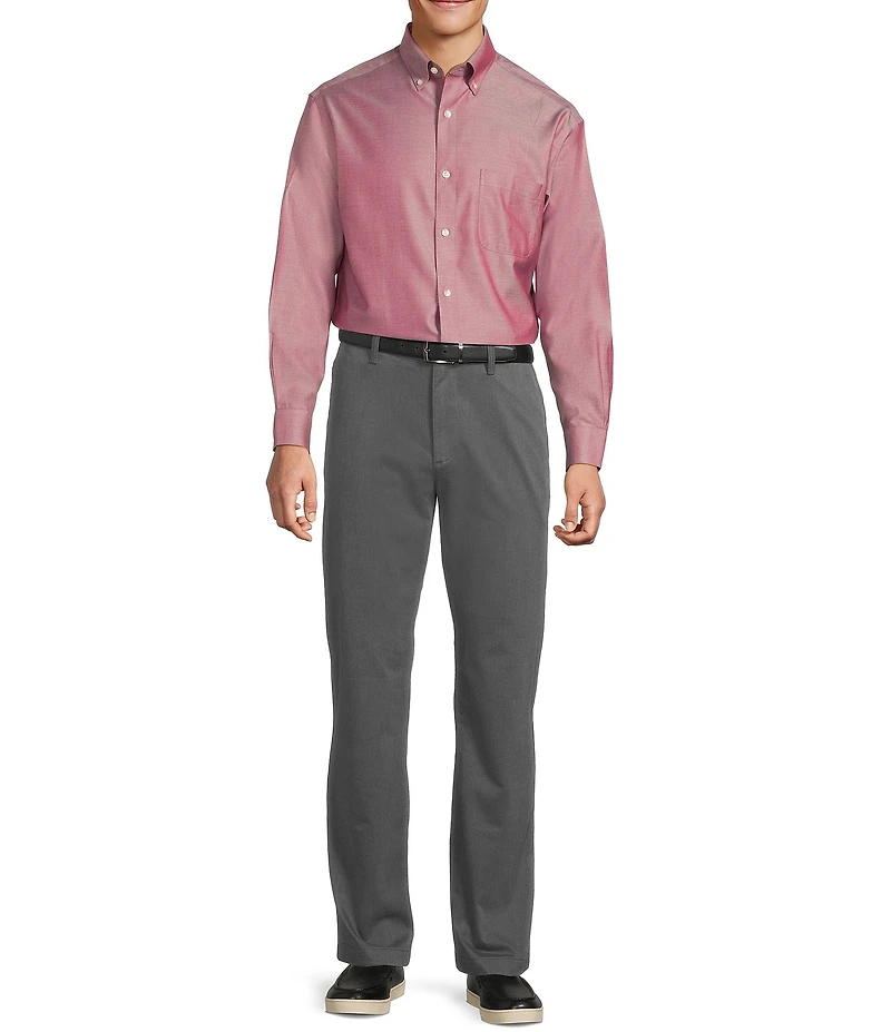 Gold Label Roundtree & Yorke Non-Iron Long Sleeve Solid Jaspe Sport Shirt