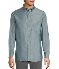 Gold Label Roundtree & Yorke Non-Iron Long Sleeve Solid Jaspe Sport Shirt