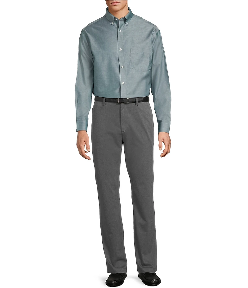 Gold Label Roundtree & Yorke Non-Iron Long Sleeve Solid Jaspe Sport Shirt