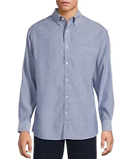 Gold Label Roundtree & Yorke Non-Iron Solid Linen Sport Shirt