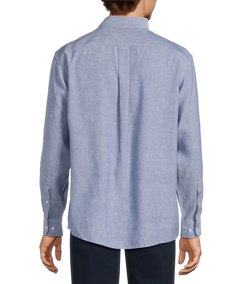 Gold Label Roundtree & Yorke Non-Iron Solid Linen Sport Shirt