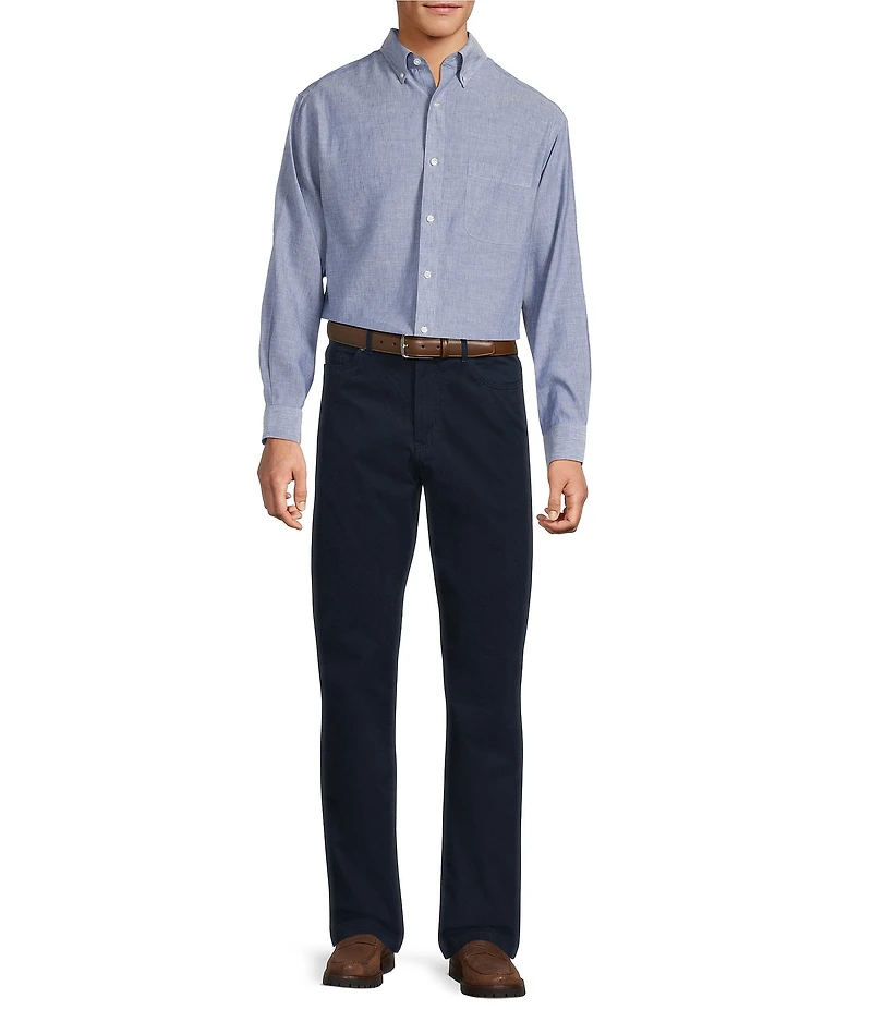 Gold Label Roundtree & Yorke Non-Iron Solid Linen Sport Shirt