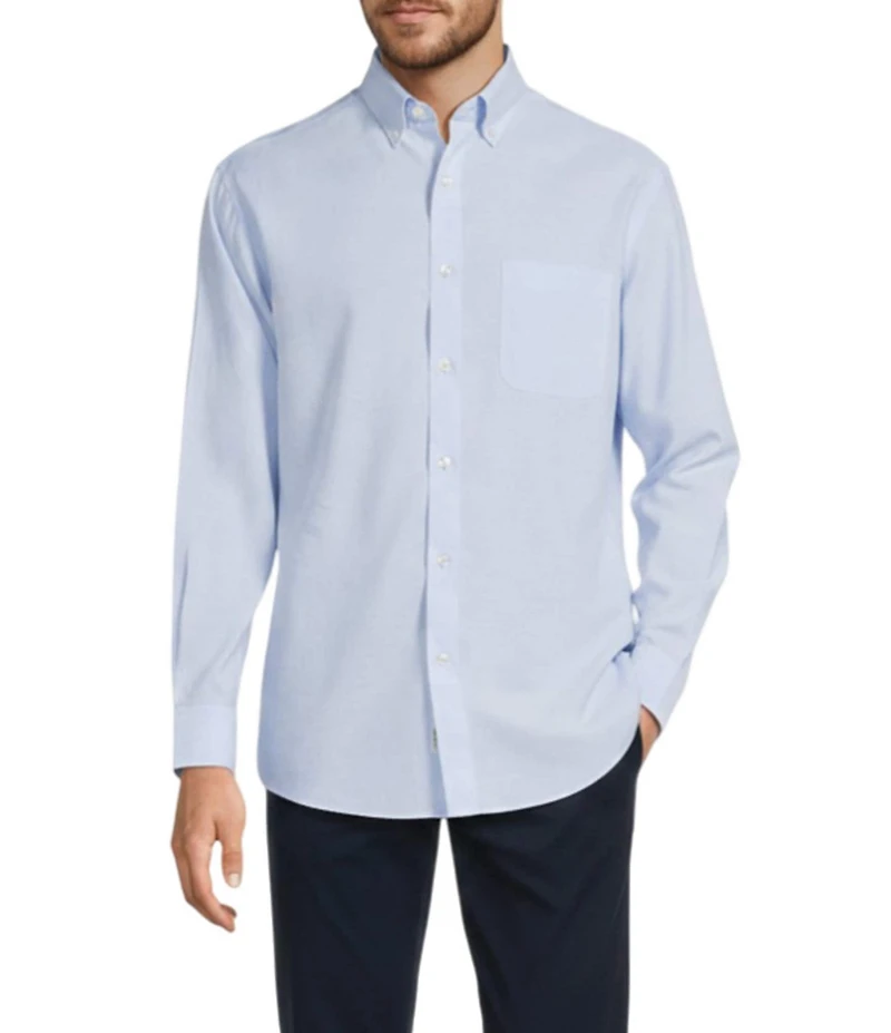 Gold Label Roundtree & Yorke Non-Iron Solid Linen Sport Shirt