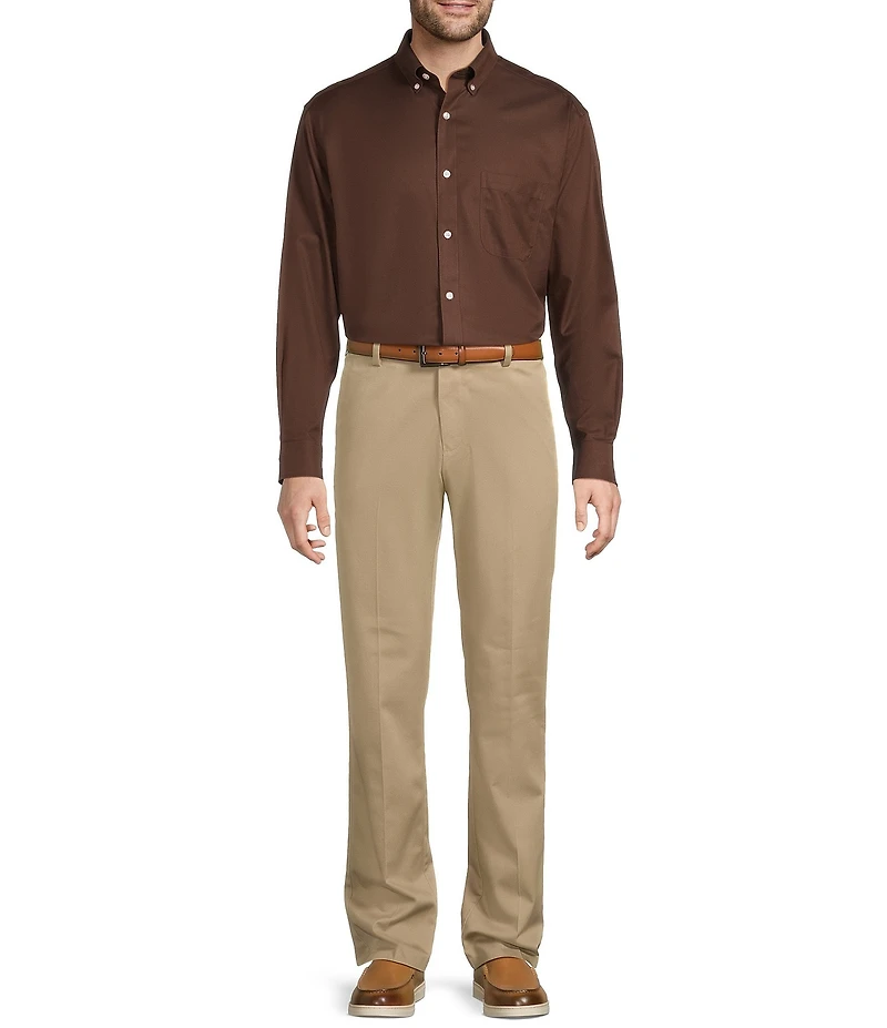 Gold Label Roundtree & Yorke Non-Iron Long Sleeve Solid Twill Sport Shirt